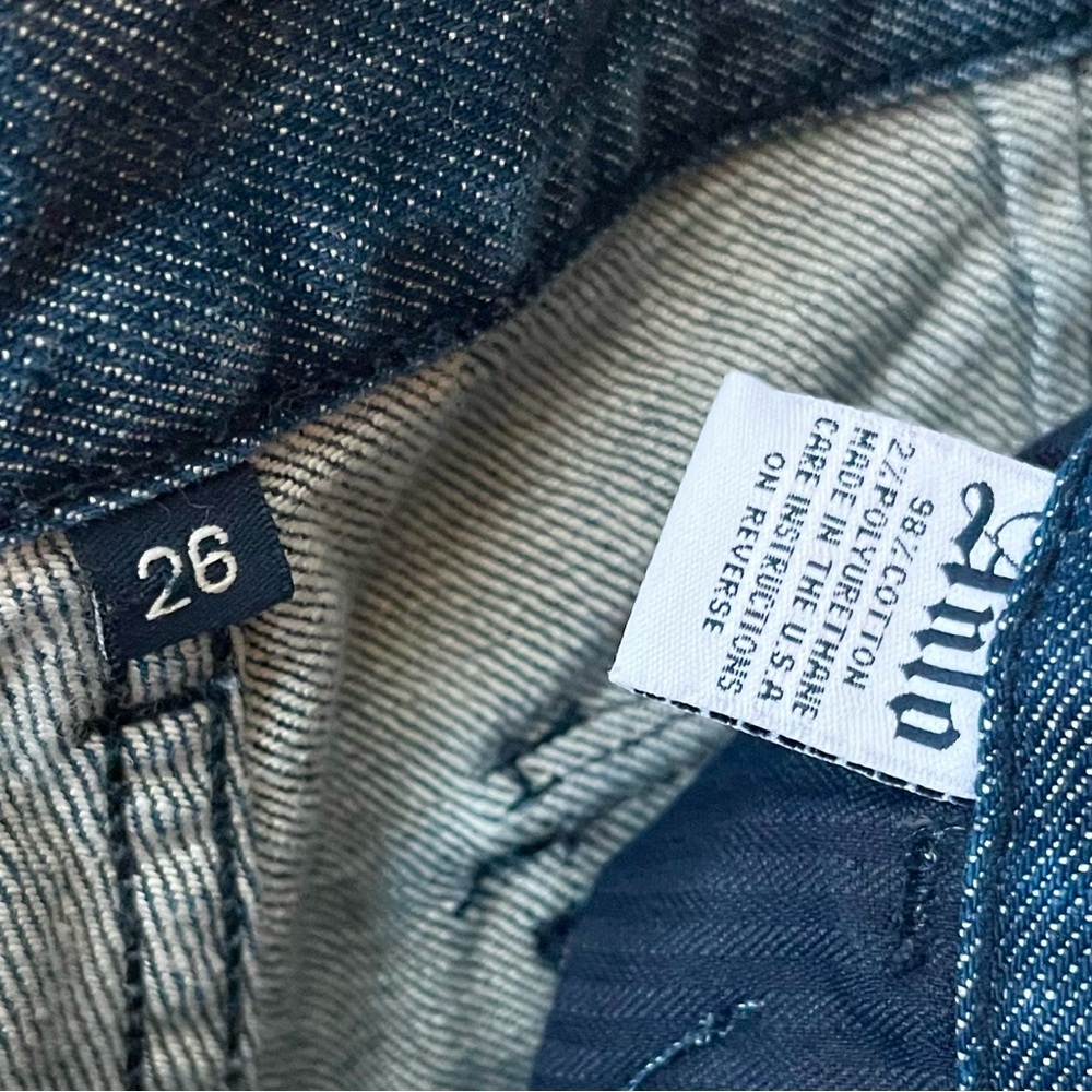 Anlo Y2K Bootcut Jeans Button Tab Flap Pocket USA 26 - Picture 6 of 7